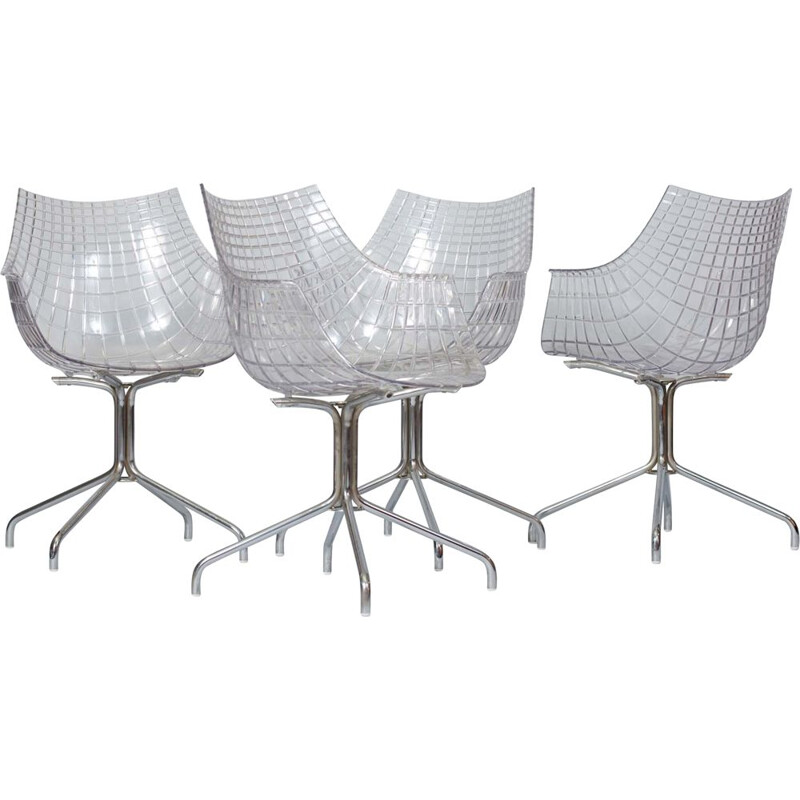 Set of 4 vintage Christophe Pillet Meridiana Chair for Driade