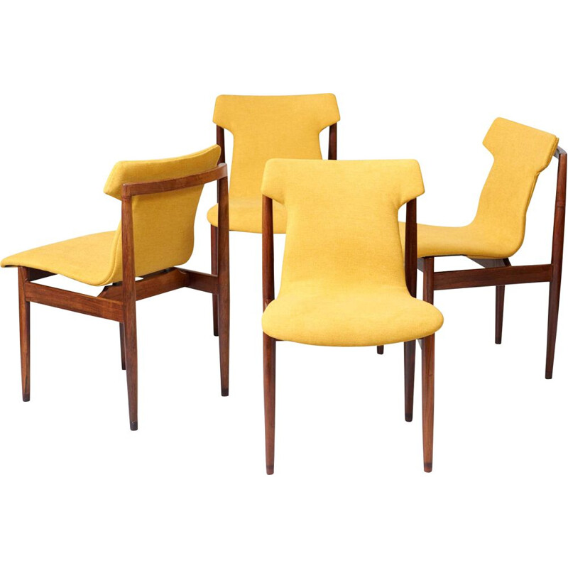 Set of 4 vintage dining chairs by Inger Klingenberg for Fristho