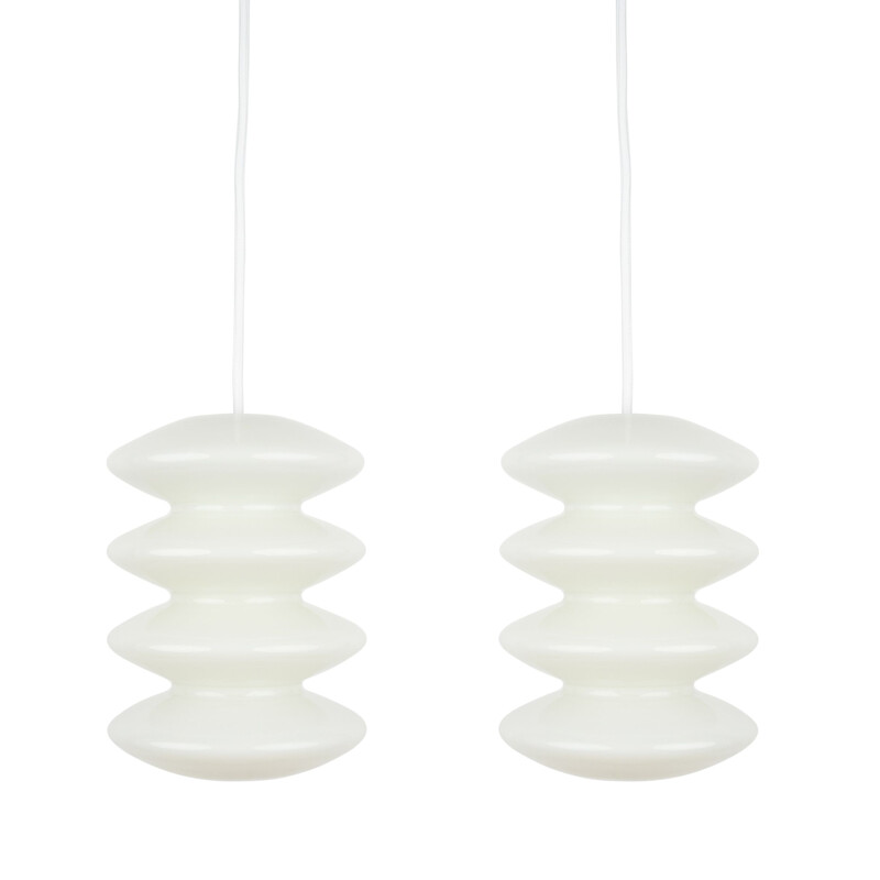 Pair of vintage Sif pendant lamps by Peter Svarrer for Holmegaard, Denmark 2000