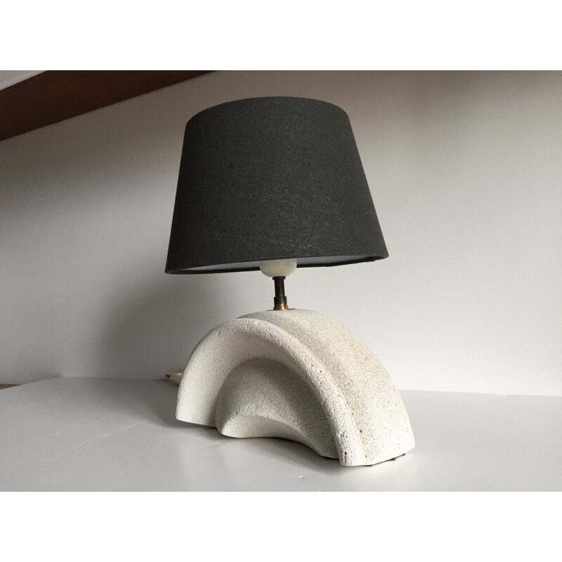 Vintage lamp in cellular concrete 1980