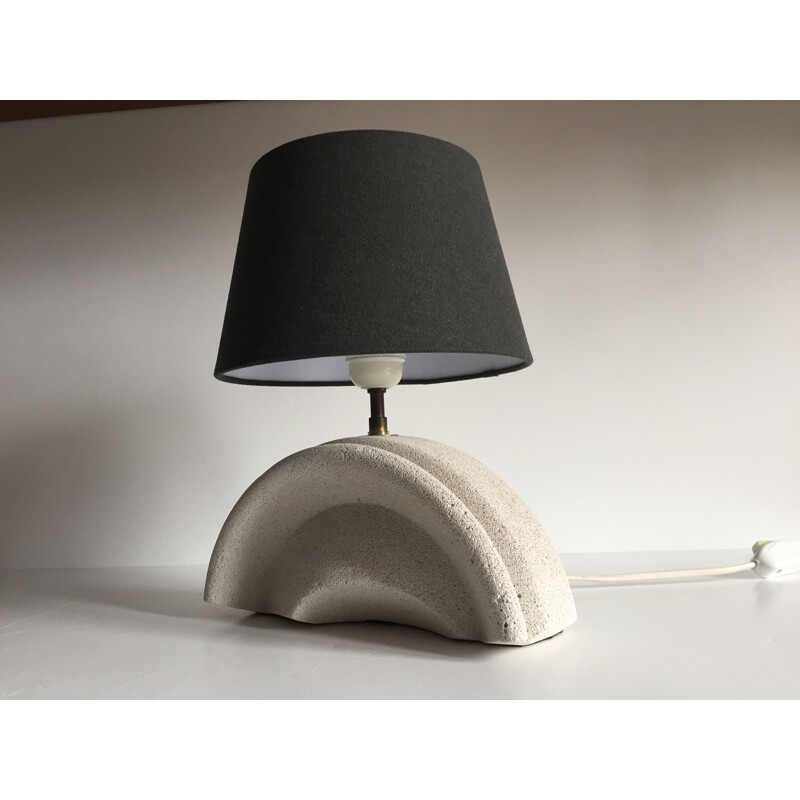 Lampe vintage en béton cellulaire 1980