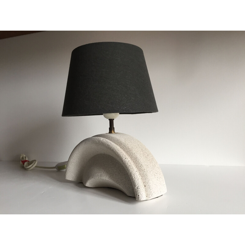 Vintage lamp in cellular concrete 1980