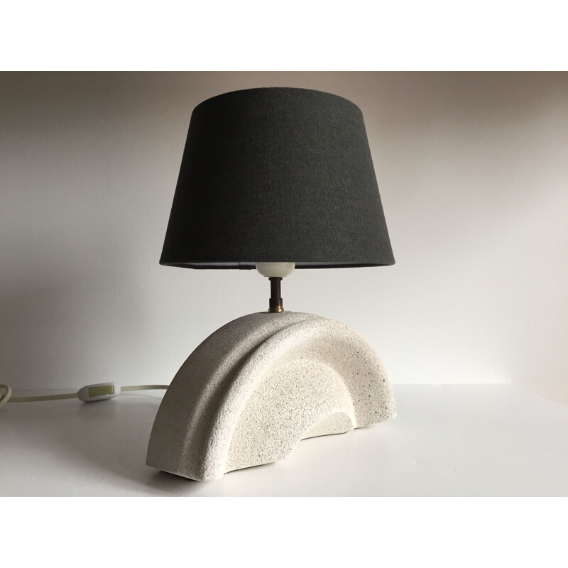 Vintage lamp in cellular concrete 1980