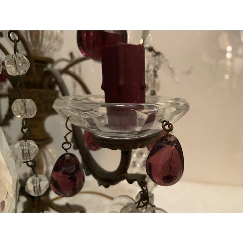 Lampe de table vintage en verre de Murano 1950