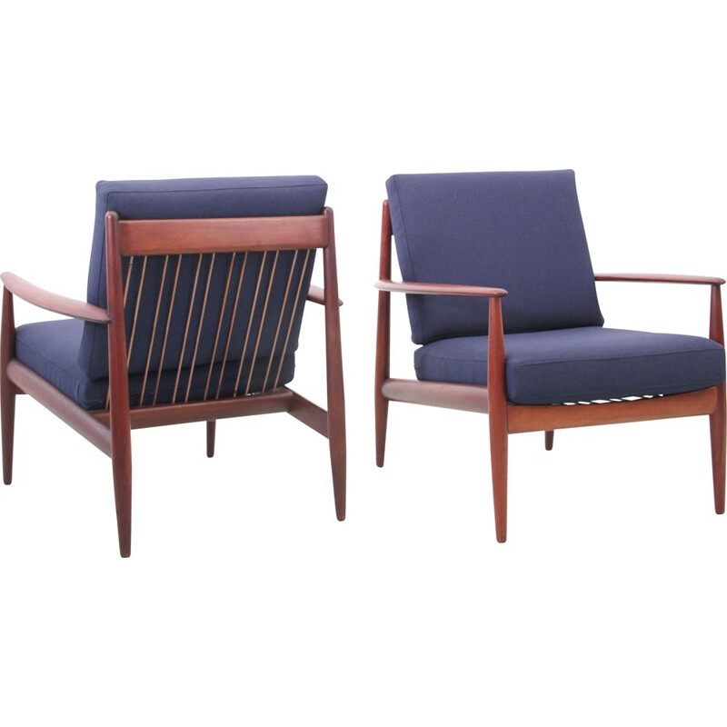 Paar Vintage-Sessel aus Teakholz Modell 118, Dänemark 1955