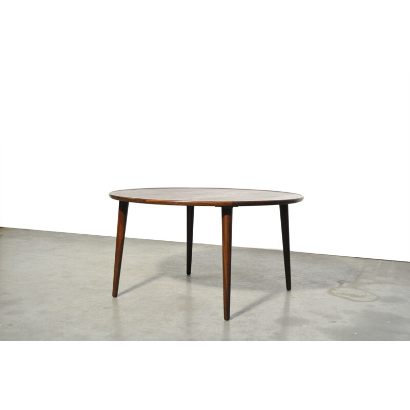 Vintage round teak coffee table by BC Mobler Vejle, Denmark 1960