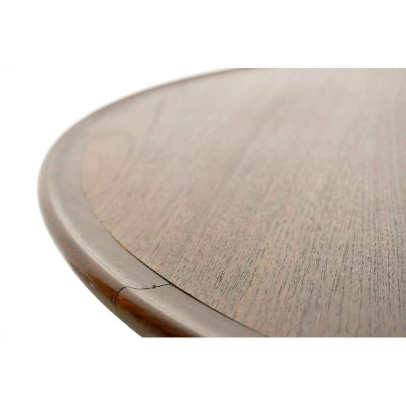 Vintage round teak coffee table by BC Mobler Vejle, Denmark 1960