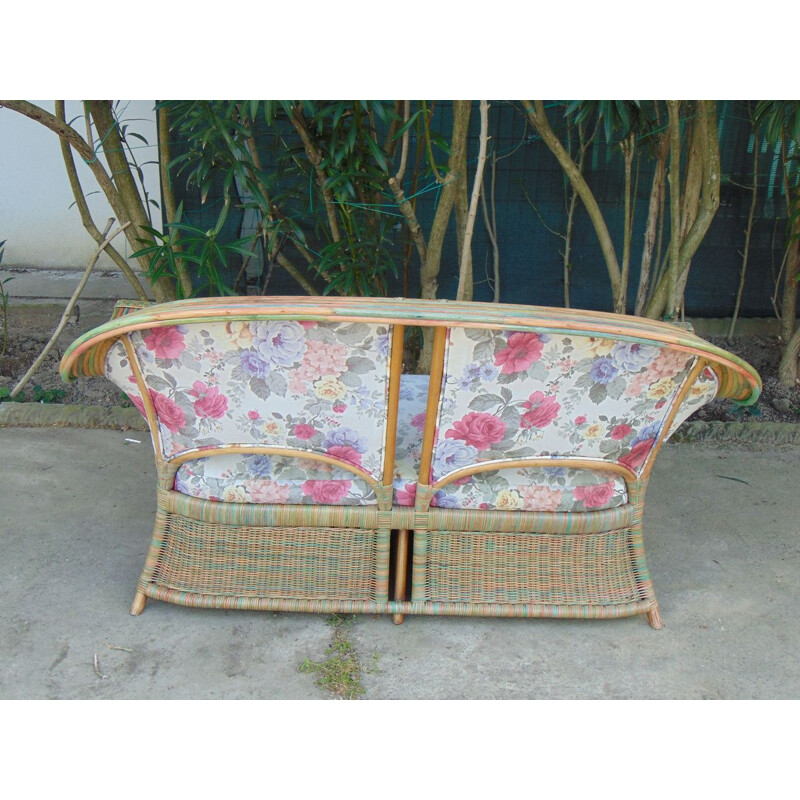 Vintage-Sofa aus Bambus 1980