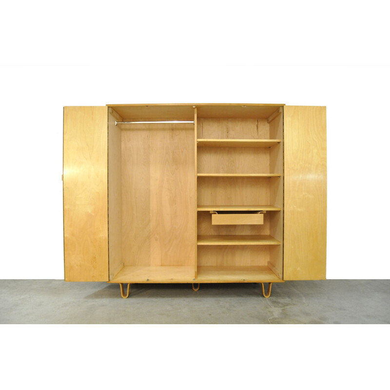 Vintage KB04 Birch Combex wardrobe by Cees Braakman for Pastoe 1960