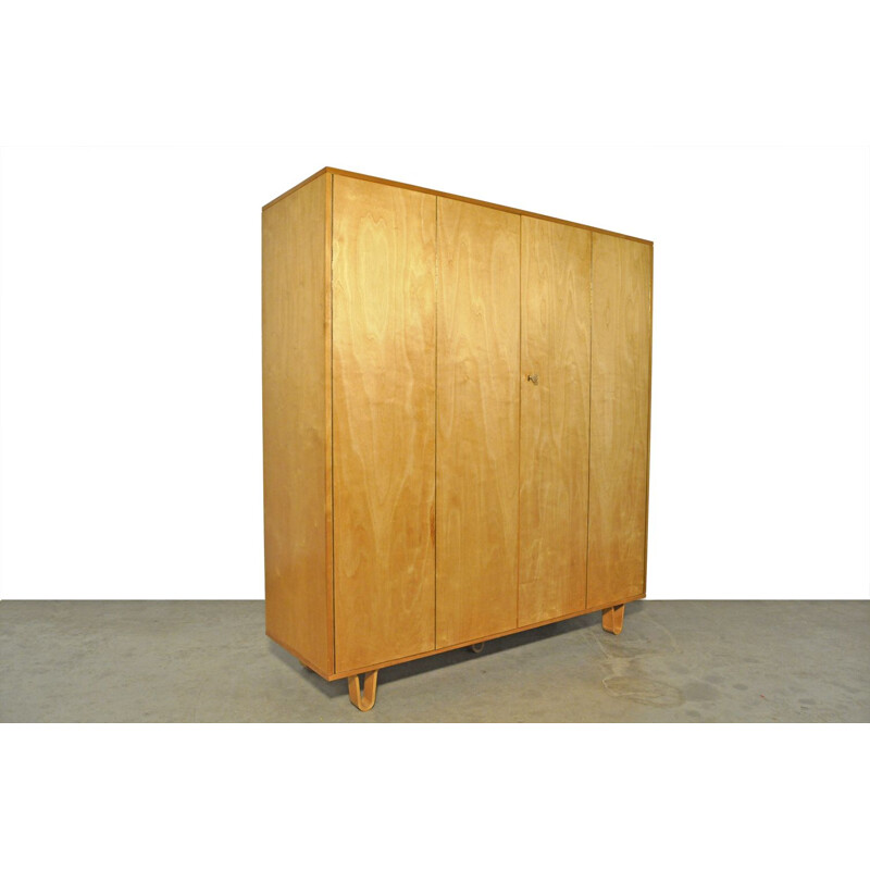 Vintage KB04 Birch Combex wardrobe by Cees Braakman for Pastoe 1960