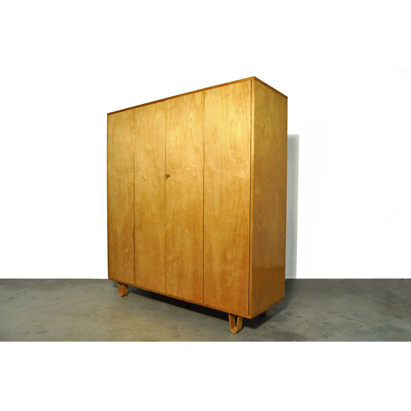 Vintage KB04 Birch Combex wardrobe by Cees Braakman for Pastoe 1960