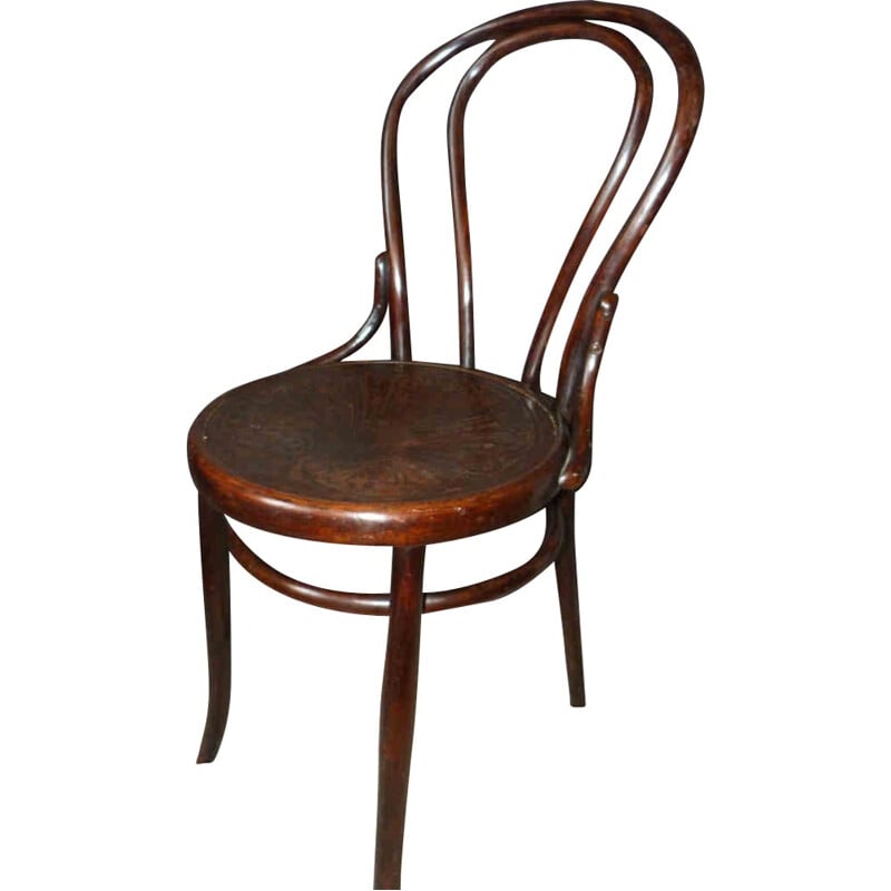 Mundus J.J. Khonn bistro chair in beechwood and plywood - 1930s