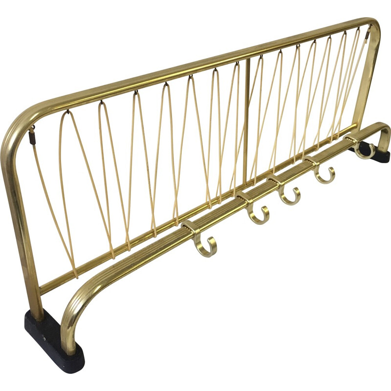 Large coat rack in brass and gold colored metal - 1960s