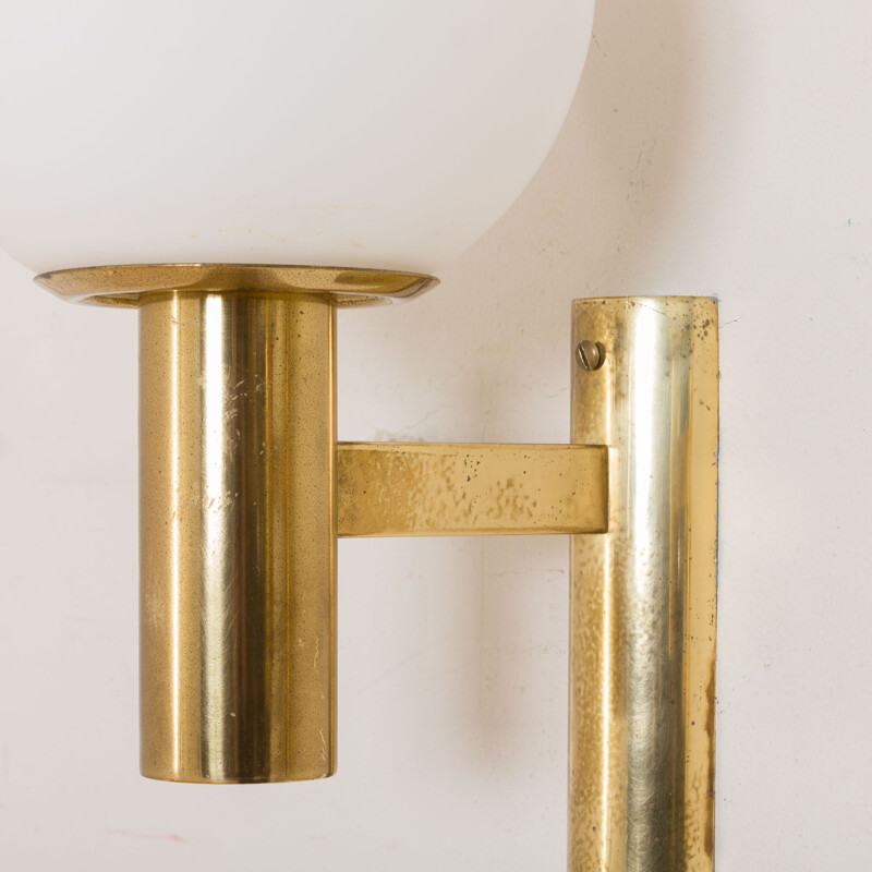 Pair of vintage brass sconces by Gaetano Sciolari, Italy 1960