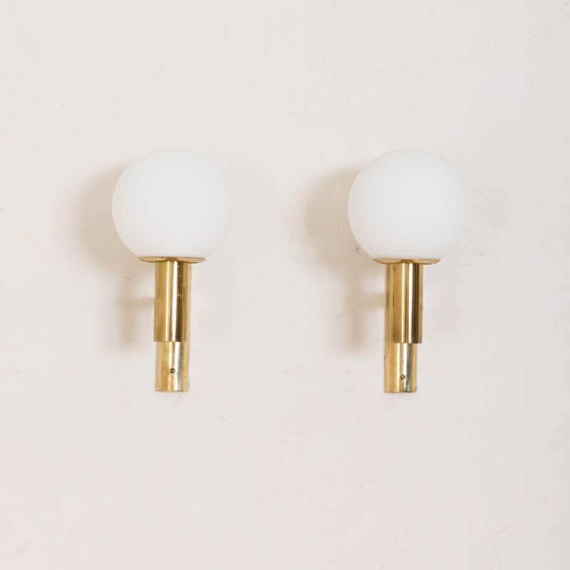 Pair of vintage brass sconces by Gaetano Sciolari, Italy 1960