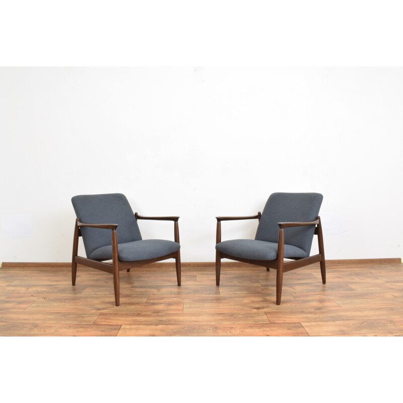Pair of vintage armchairs by Edmund Homa, Poland 1960