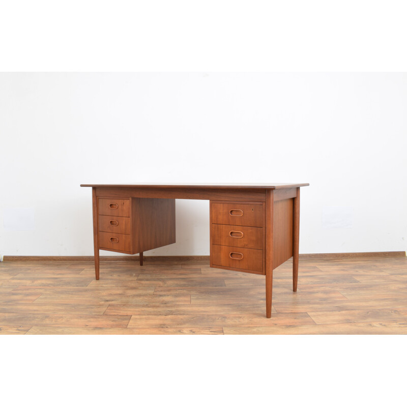 Vintage Teak & Oak Desk, Denmark 1960s