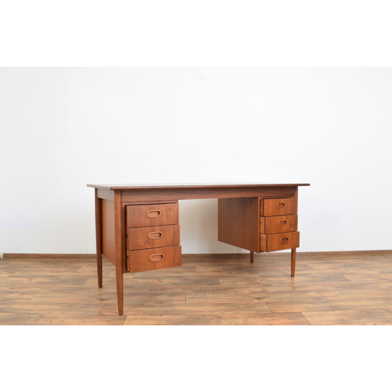 Vintage Teak & Oak Desk, Denmark 1960s