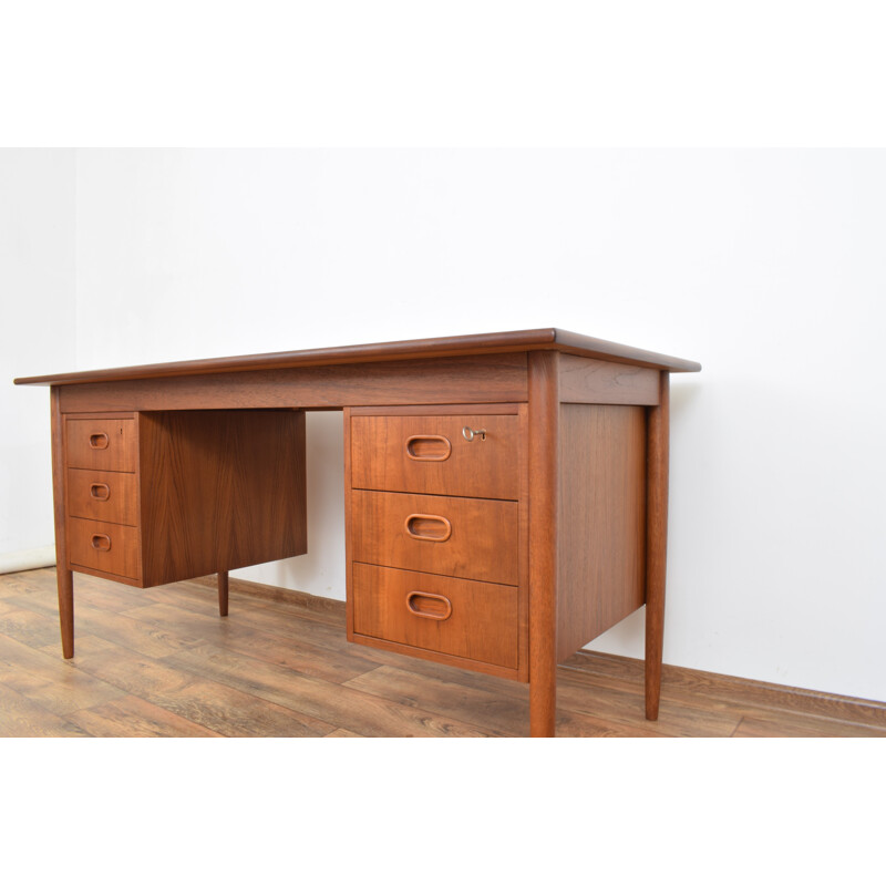 Vintage Teak & Oak Desk, Denmark 1960s