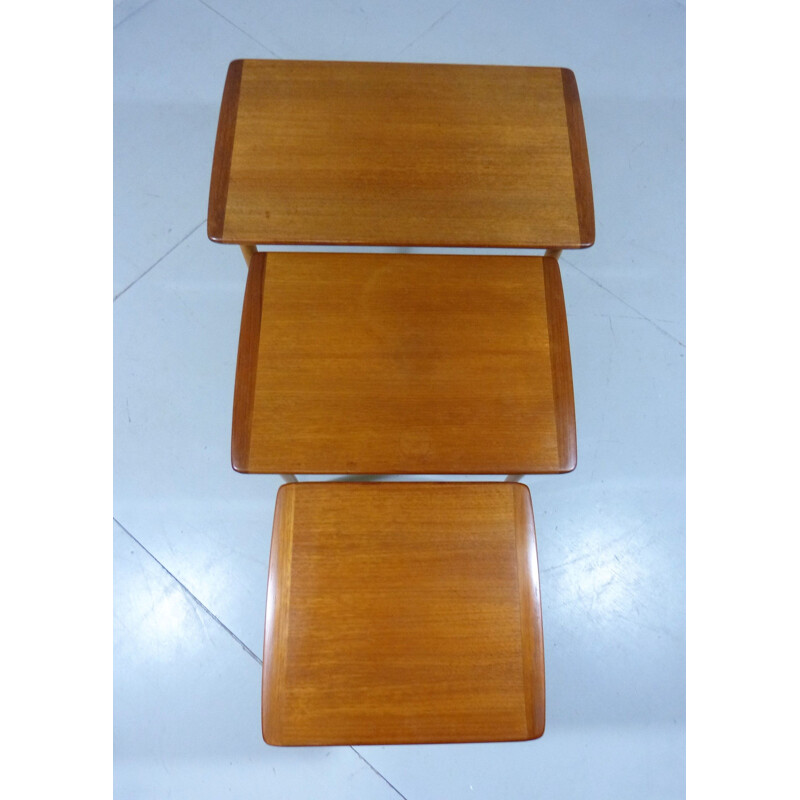 Vintage teak nesting tables by Torpe Mobelfabrikk, Norway 1960