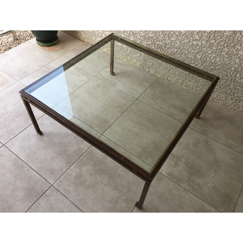 Vintage Maison Ramsay glass coffee table 1950s