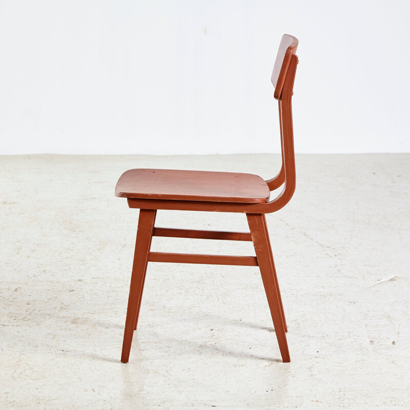 Vintage Brown Side Chair 1970s