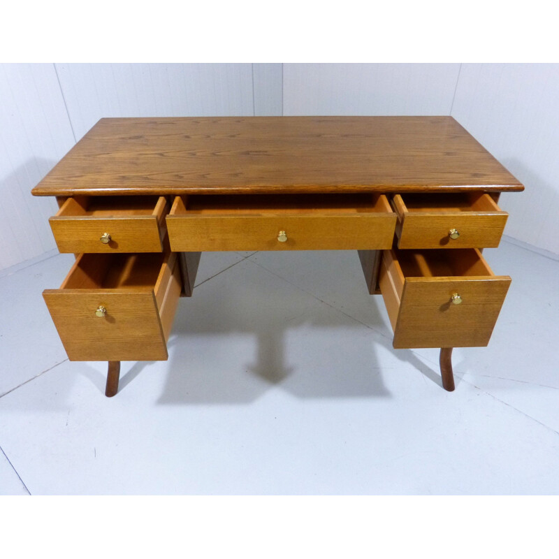 Vintage oak ladies desk 1970s