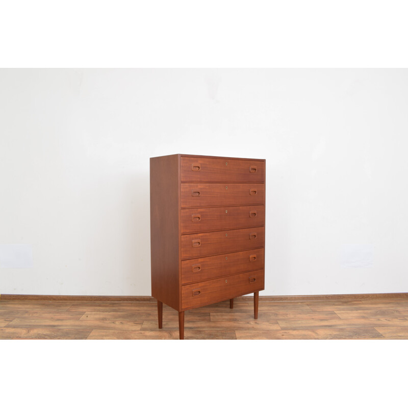 Vintage Teak Chest of Drawers, Swedish 1960s