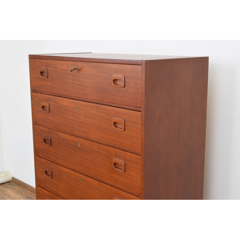 Vintage Teak Chest of Drawers, Swedish 1960s