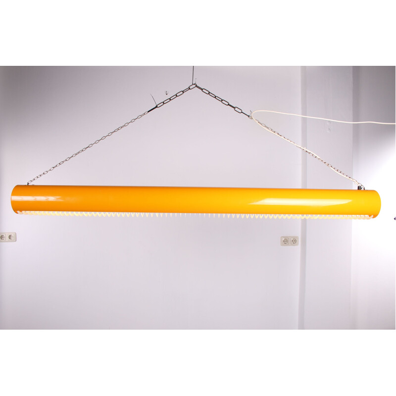 Suspension ou lampadaire vintage couleur jaune maïs, Danemark 1960