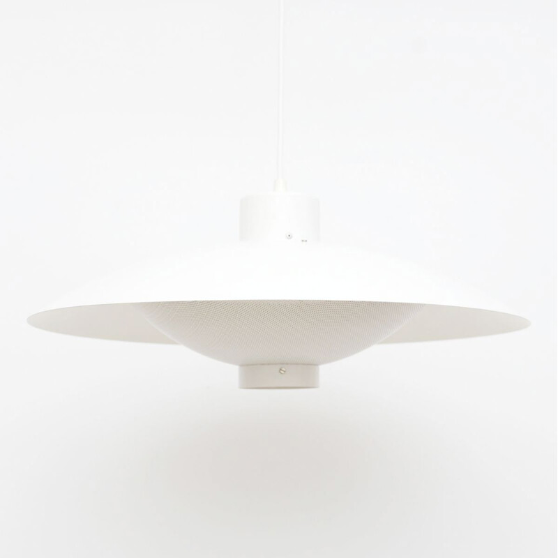 Vintage White Fog Morup pendant lamp, Danish 1970s