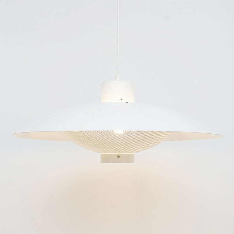 Vintage White Fog Morup pendant lamp, Danish 1970s