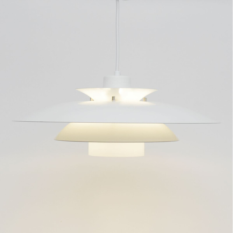 Vintage White Junge pendant lamp, Danish 1970s