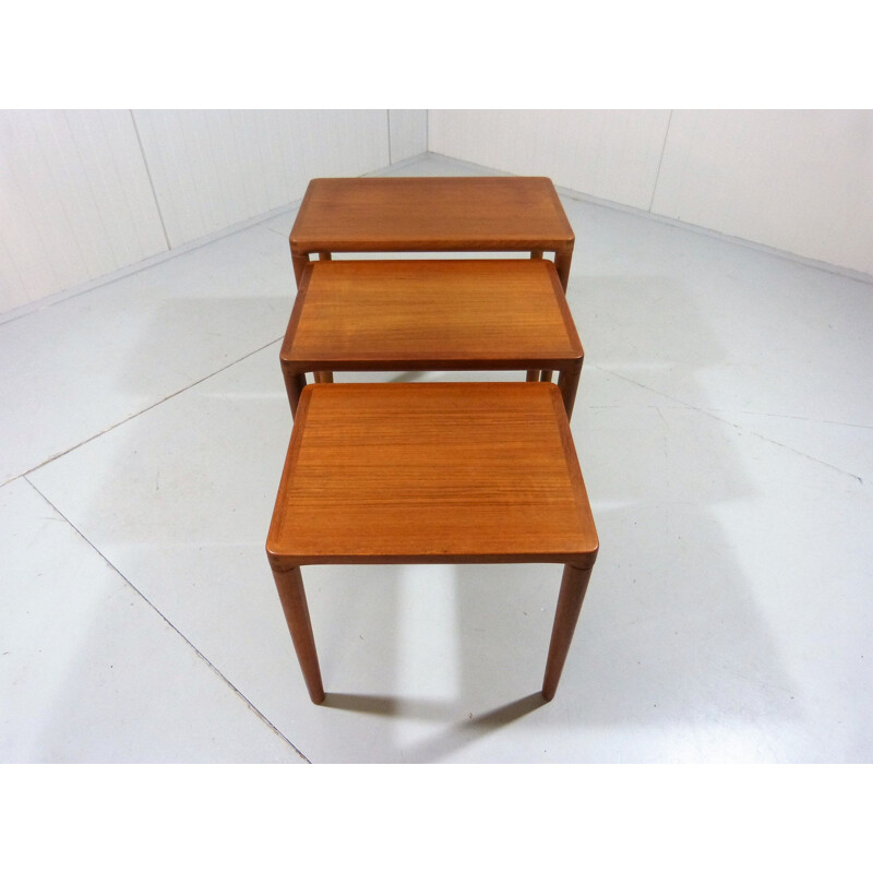 Vintage Teak nesting tables by H.W. Klein for Bramin, Denmark 1960s