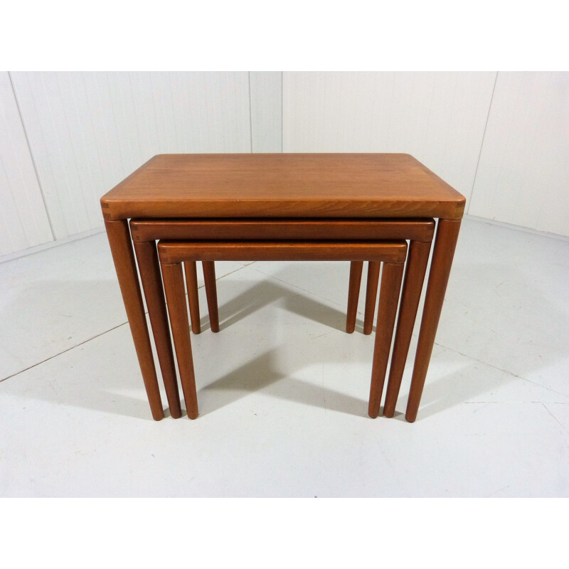 Vintage Teak nesting tables by H.W. Klein for Bramin, Denmark 1960s