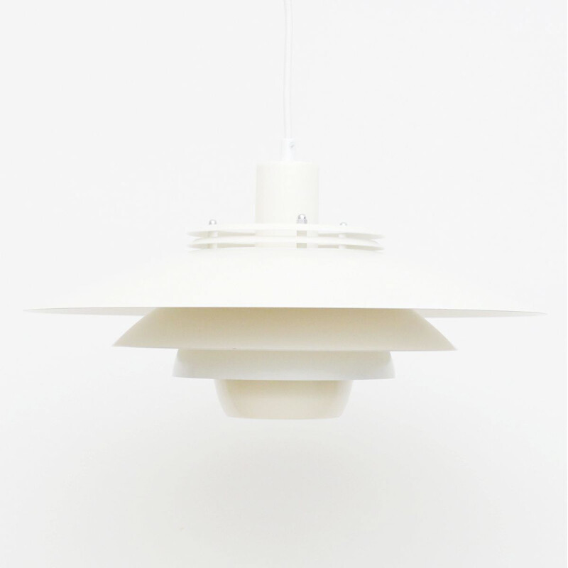 Vintage White Jeka pendant lamp, Danish 1970s