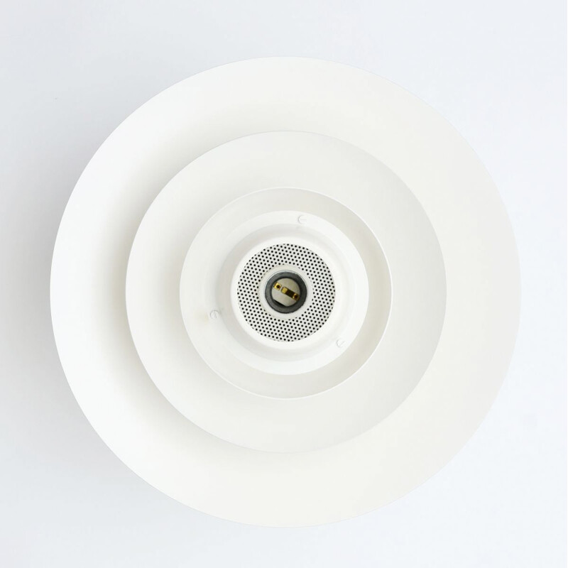 Vintage White Jeka pendant lamp, Danish 1970s