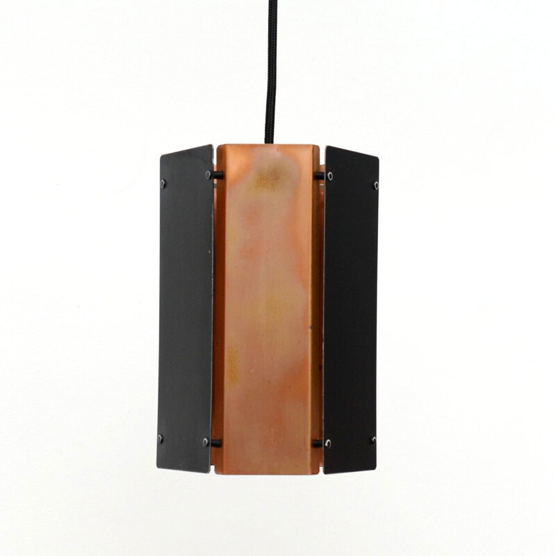 Vintage pendant lamp In Copper, Danish 1960s
