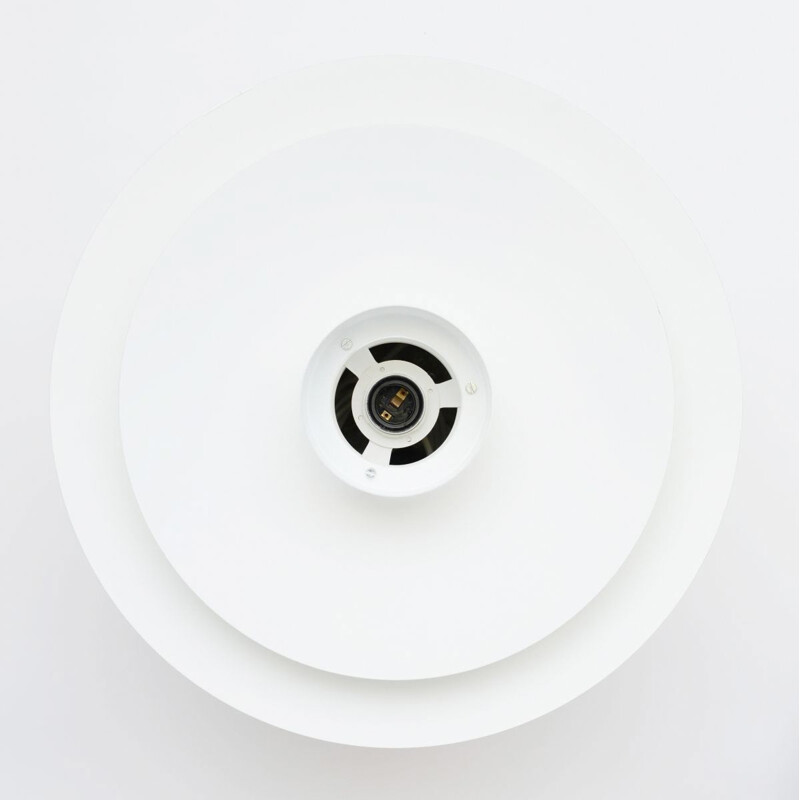 Vintage White Horn pendant lamp, Danish 1970s