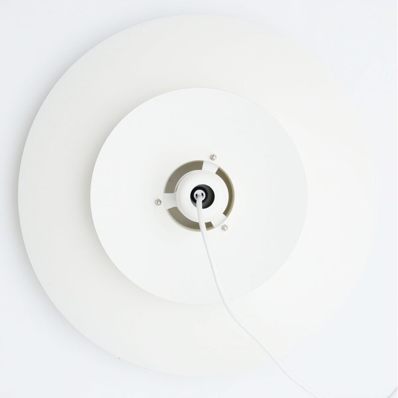 Vintage White Horn pendant lamp, Danish 1970s