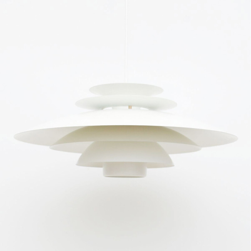 Vintage White Form Light pendant lamp, Danish 1970s