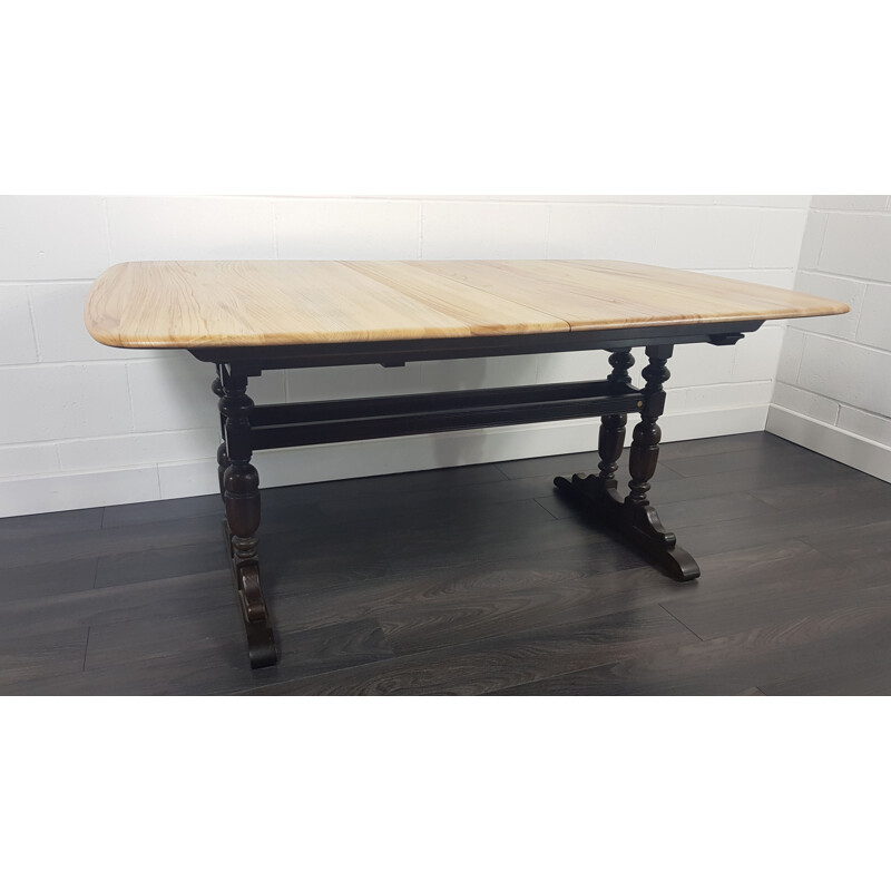 Vintage Grand Extending Refectory Dining Table by Ercol 1990s