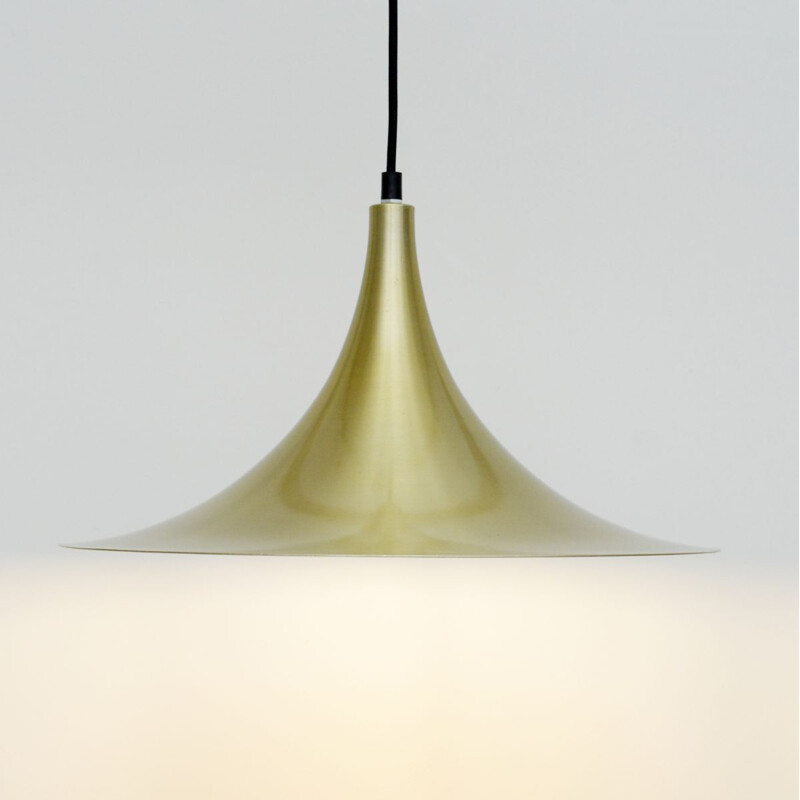 Vintage pendant lamp In Brass, Danish 1970s