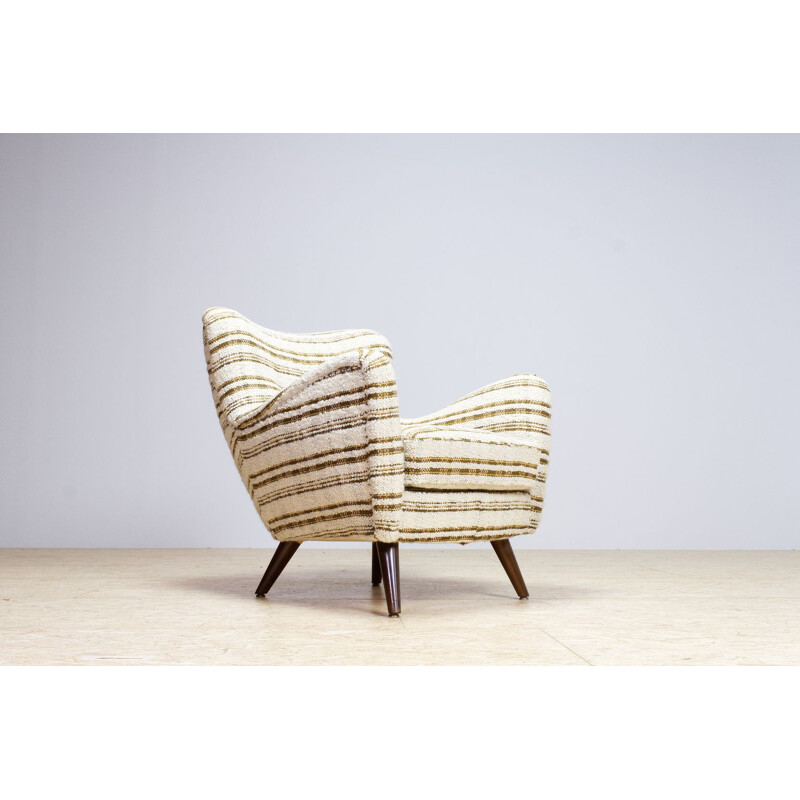 Vintage oak feet armchair, Danish 1940s