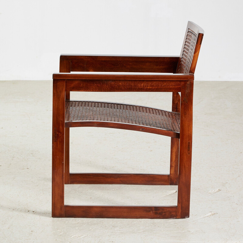 Vintage Bauhaus Wooden Armchair 1920s