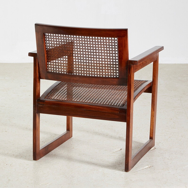 Vintage Bauhaus Wooden Armchair 1920s