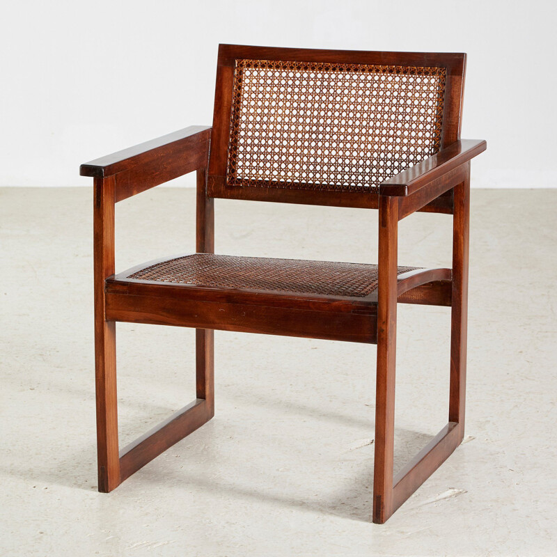 Vintage Bauhaus Wooden Armchair 1920s