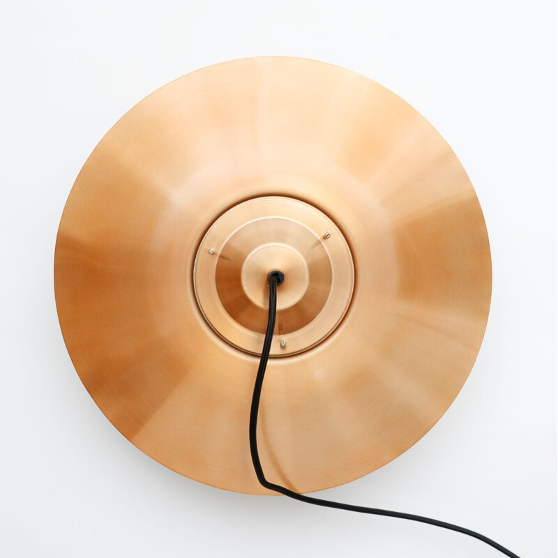 Vintage danish pendant lamp In Copper 70s