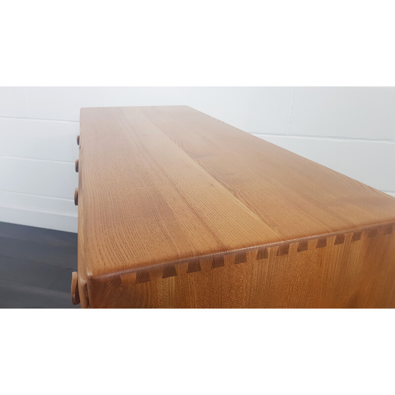 Vintage elm and beech Console Table by Ercol, English 1960s