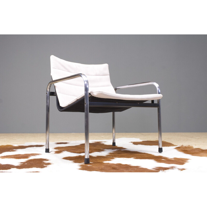 Vintage lounge chair in off white by Just Meyer for Kembo, Dutch 1970s